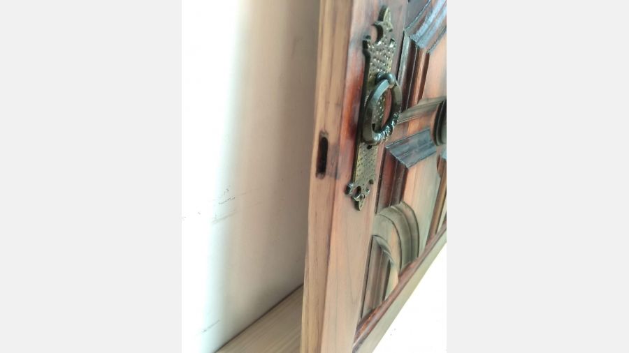 Porta Madeira Carvalho Esqª anos 70 Para decoração