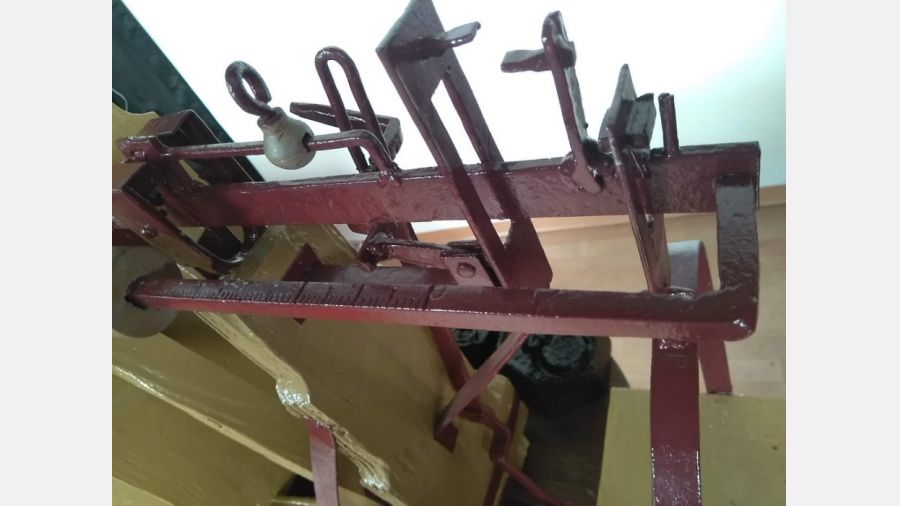 Balança Decimal Agrícola de 150kg Restaurada com pesos em ferro