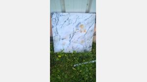 Pedra mármore 60x60x3cm ideal para tampo