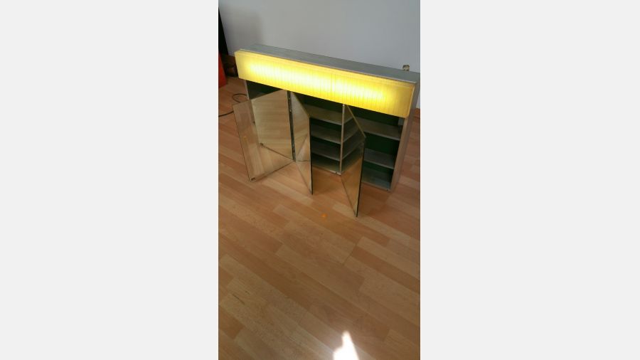 Farmácia vintage em inox wc casa de banho