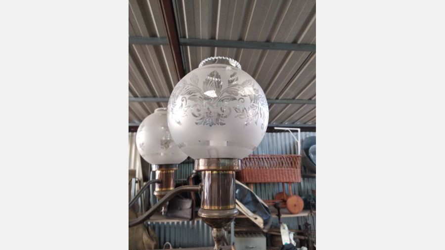 Candeeiro vintage latão e ferro