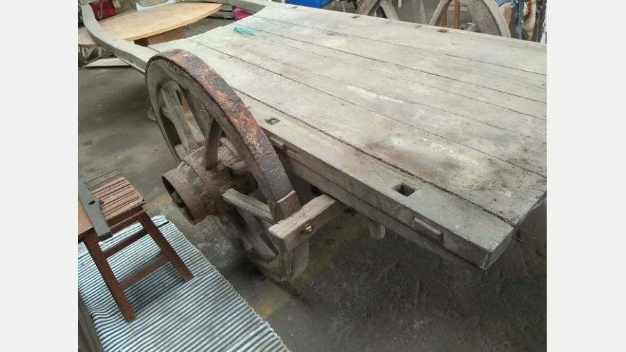 Carro de Bois, Carroça de carga Século XIX - Madeira - Castanheiro