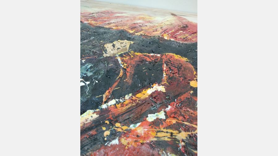 Tela pintada à mão original