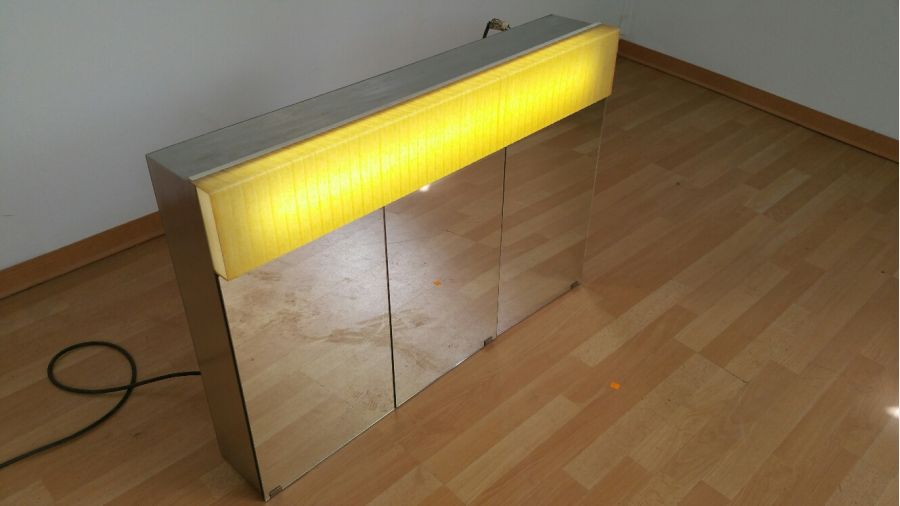 Farmácia vintage em inox wc casa de banho