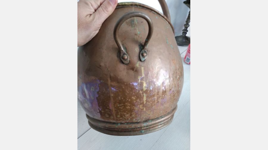 Pote em cobre para lenha