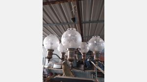 Candeeiro vintage latão e ferro