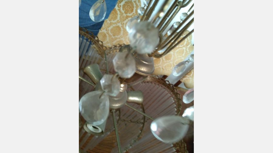 Candeeiro Lustre de bronze e Latão