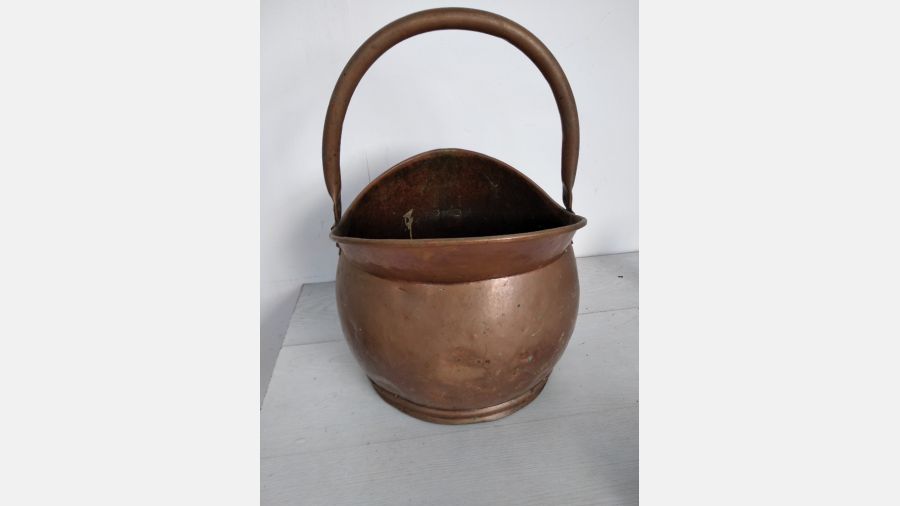 Pote em cobre para lenha