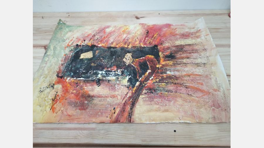 Tela pintada à mão original