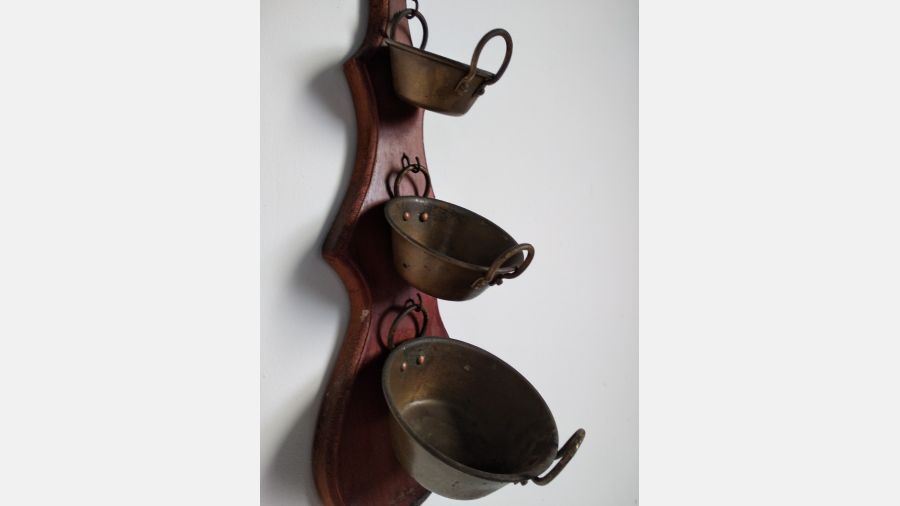 Conjunto de 3 tachos em cobre