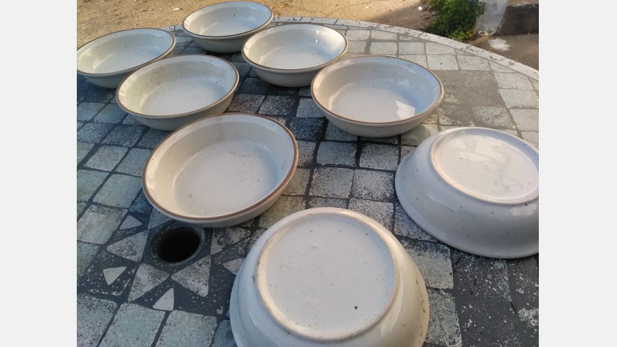 8 Malgas Pratos brancas