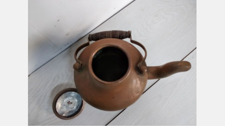 Bule chaleira em cobre muito antigo