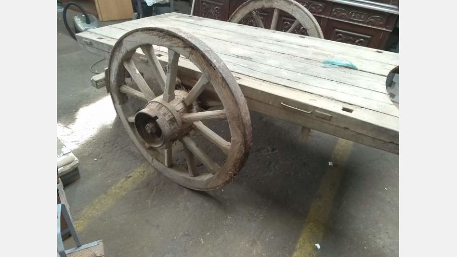 Carro de Bois, Carroça de carga Século XIX - Madeira - Castanheiro