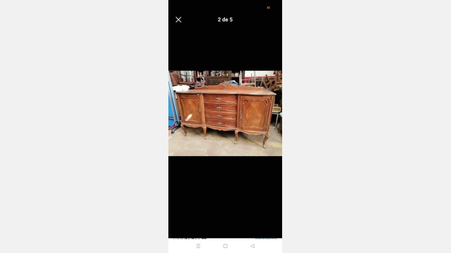 Aparador Queen Anne vitrine