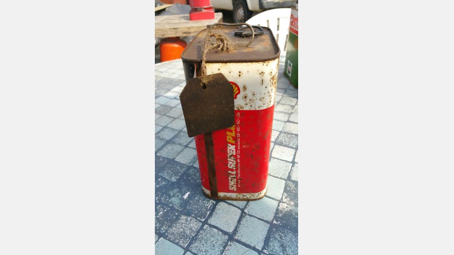 Lata de óleo Shell vintage 5 litros